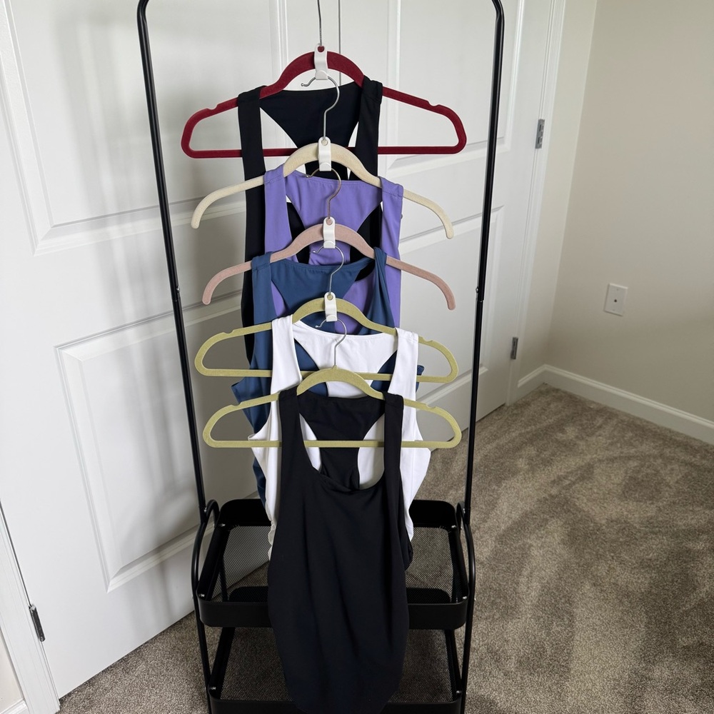 Assorted maternity racerback built in bra workout